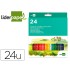 Lapices de colores acuarelables liderpapel caja de 24 colores surtidos