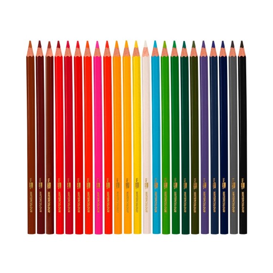 Lapices de colores acuarelables liderpapel caja de 24 colores surtidos