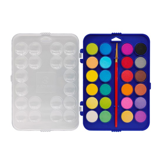 Acuarela liderpapel 24 colores con pincel estuche de plastico