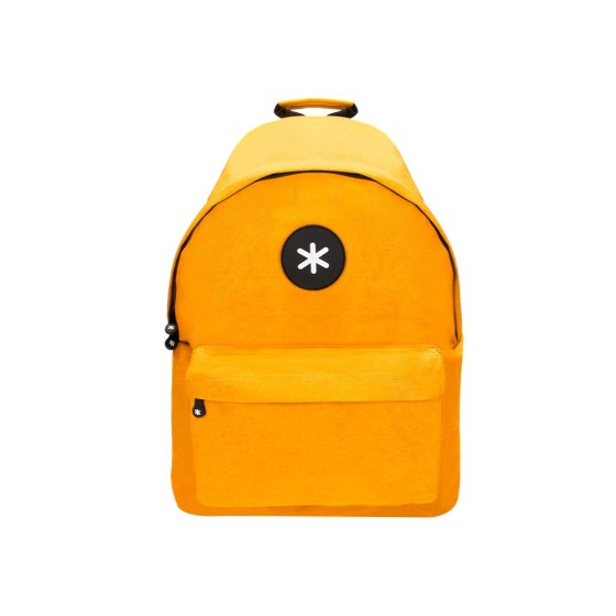 Cartera antartik mochila con asa y bolsillos con cremallera color mostaza 310x160x410 mm