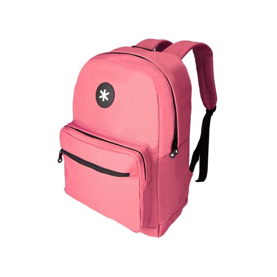 Cartera antartik mochila con asa y bolsillo frontal concremallera color coral 320x140x430 mm