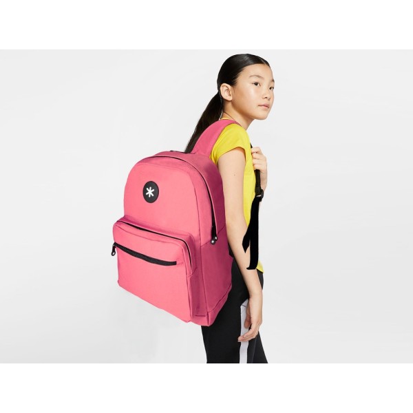 Cartera antartik mochila con asa y bolsillo frontal concremallera color coral 320x140x430 mm