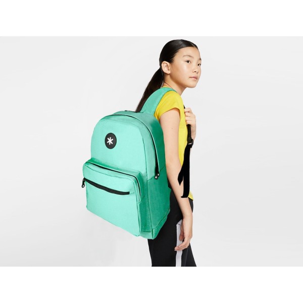 Cartera antartik mochila con asa y bolsillo frontal concremallera color verde menta 320x140x430 mm