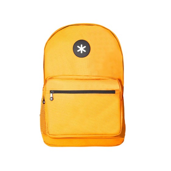 Cartera antartik mochila con asa y bolsillo frontal concremallera color mostaza 320x140x430 mm