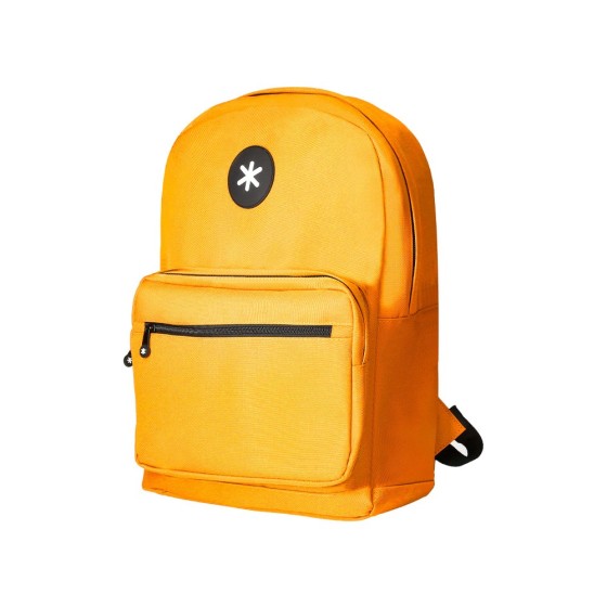 Cartera antartik mochila con asa y bolsillo frontal concremallera color mostaza 320x140x430 mm