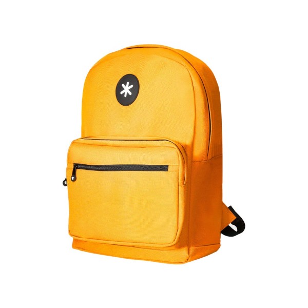 Cartera antartik mochila con asa y bolsillo frontal concremallera color mostaza 320x140x430 mm