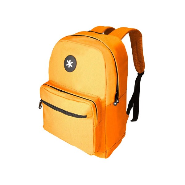 Cartera antartik mochila con asa y bolsillo frontal concremallera color mostaza 320x140x430 mm