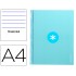 Cuaderno espiral liderpapel a4 micro antartik tapa forrada80h 90 gr horizontal 1 banda 4 taladros color celeste