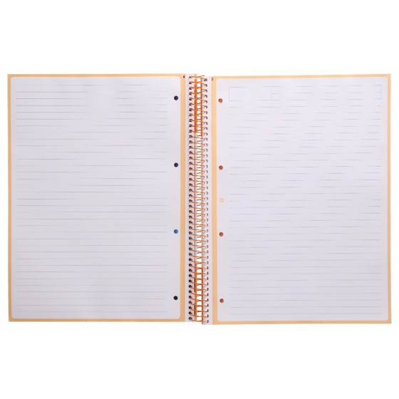 Cuaderno espiral liderpapel a4 micro antartik tapa forrada80h 90 gr horizontal 1 banda 4 taladros color amarillo clar