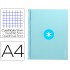 Cuaderno espiral liderpapel a4 micro antartik tapa forrada 80h 90 gr cuadro 5mm 1 banda 4 taladros celeste