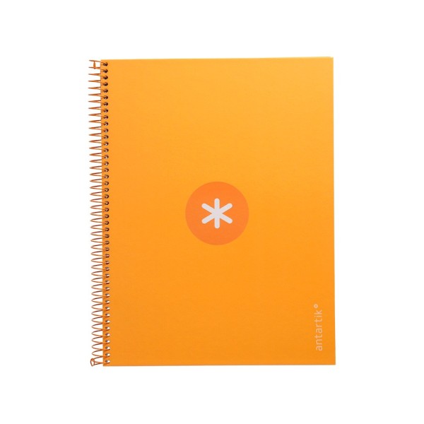 Cuaderno espiral liderpapel a4 micro antartik tapa forrada 80h 90 gr cuadro 5mm 1 banda 4 taladros mostaza