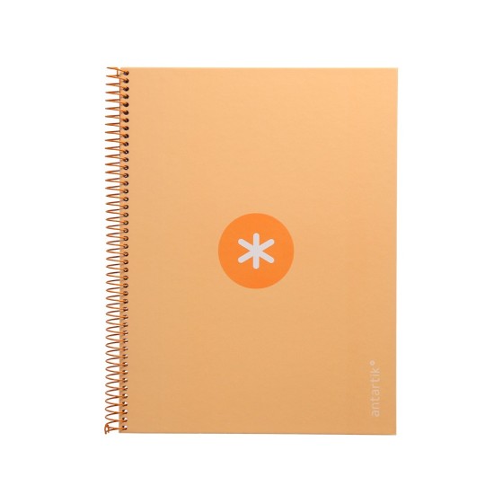 Cuaderno espiral liderpapel a4 micro antartik tapa forrada 80h 90 gr cuadro 5mm 1 banda 4 taladros amarillo cl