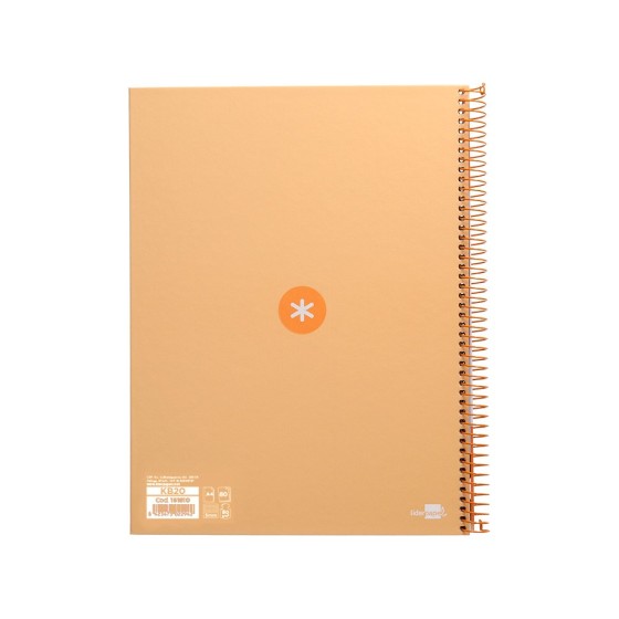 Cuaderno espiral liderpapel a4 micro antartik tapa forrada 80h 90 gr cuadro 5mm 1 banda 4 taladros amarillo cl