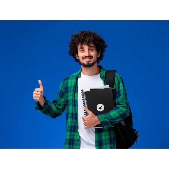 Cuaderno espiral liderpapel a4 micro antartik tapa forrada 80h 90 gr cuadro 5mm 1 banda 4 taladros negro