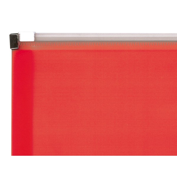 Carpeta dossier liderpapel a6 cierre de cremallera rojo translucido