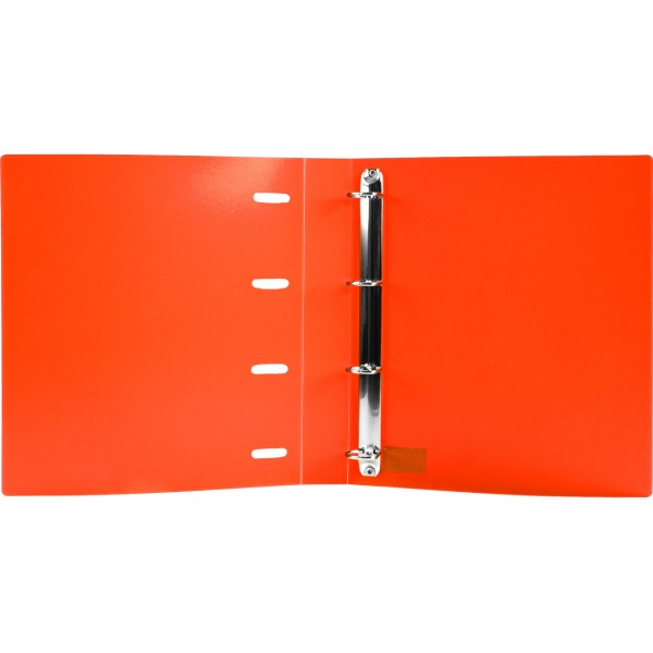 Carpeta con recambio liderpapel a4 cuadro 5mm 100 hojas 80g polipropileno 4 anillas 40mm naranja fluor