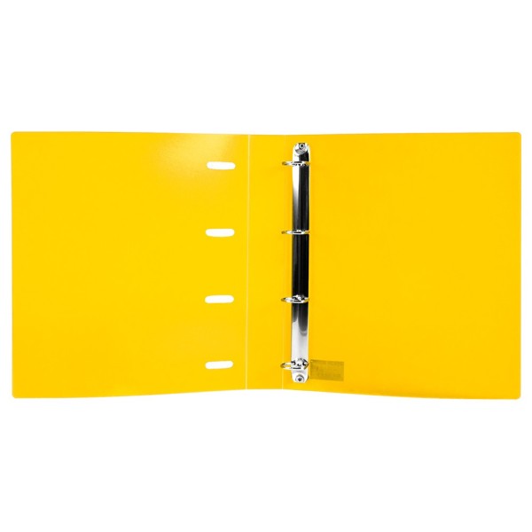 Carpeta con recambio liderpapel a4 cuadro 5mm 100 hojas 80g polipropileno 4 anillas 40mm amarillo fluor