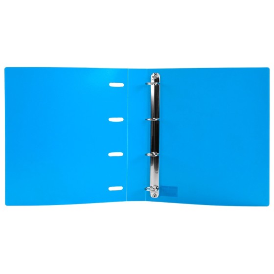Carpeta con recambio liderpapel a4 cuadro 5mm 100 hojas 80g polipropileno 4 anillas 40mm azul translucido