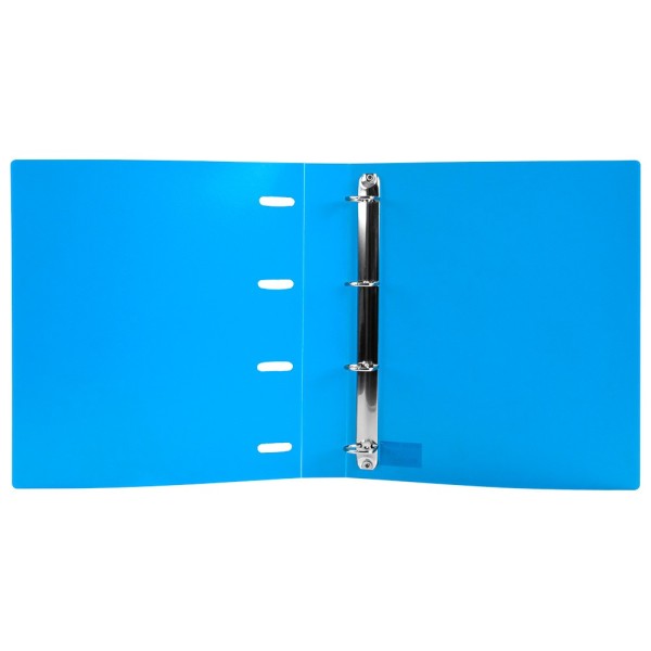 Carpeta con recambio liderpapel a4 cuadro 5mm 100 hojas 80g polipropileno 4 anillas 40mm azul translucido