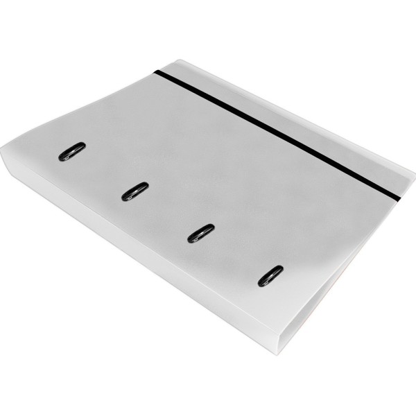 Carpeta con recambio liderpapel a4 cuadro 5mm 100 hojas 80g polipropileno 4 anillas 40mm transparente