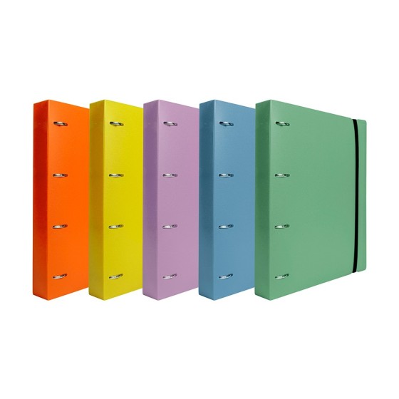 Carpeta con recambio liderpapel a4 cuadro 5mm 100 hojas 80g polipropileno 4 anillas 25mm color verde