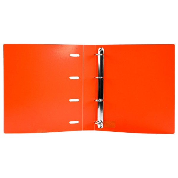 Carpeta con recambio liderpapel a4 cuadro 5mm 100 hojas 80g polipropileno 4 anillas 25mm color naranja