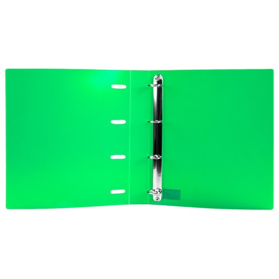 Carpeta con recambio liderpapel a4 cuadro 5mm 100 hojas 80g polipropileno 4 anillas mixtas 25mm verde