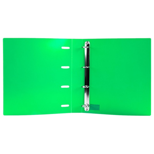 Carpeta con recambio liderpapel a4 cuadro 5mm 100 hojas 80g polipropileno 4 anillas mixtas 25mm verde