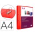 Carpeta liderpapel canguro 2 anillas 40 mm mixtas polipropileno din a4 rojo translicudo