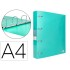 Carpeta liderpapel 4 anillas mixtas 40 mm polipropileno din a4 verde manzana opaco