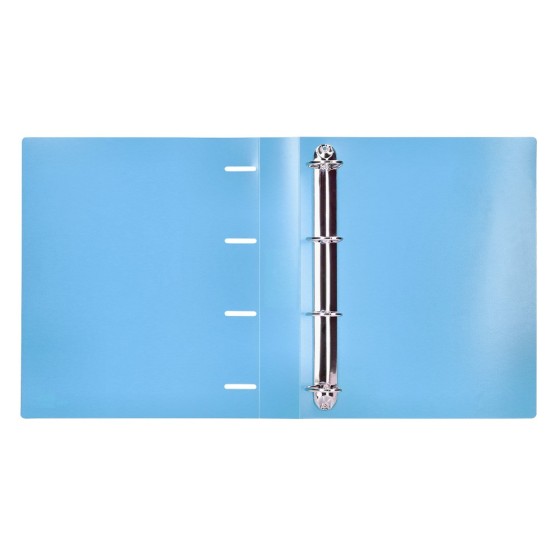 Carpeta liderpapel 4 anillas mixtas 40 mm polipropileno din a4 celeste opaco