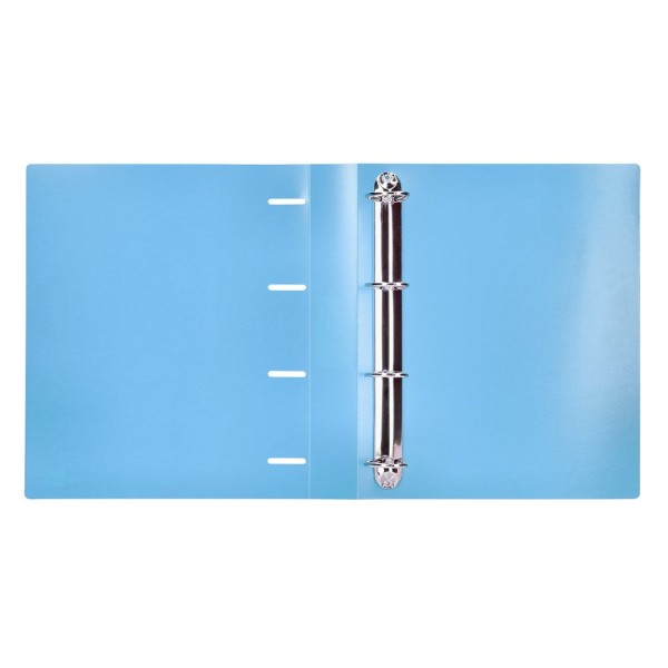 Carpeta liderpapel 4 anillas mixtas 40 mm polipropileno din a4 celeste opaco