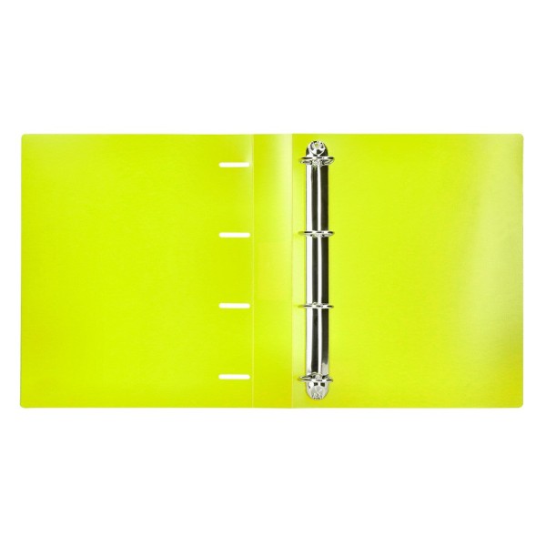 Carpeta liderpapel 4 anillas mixtas 40 mm polipropileno din a4 amarillo fluor opaco