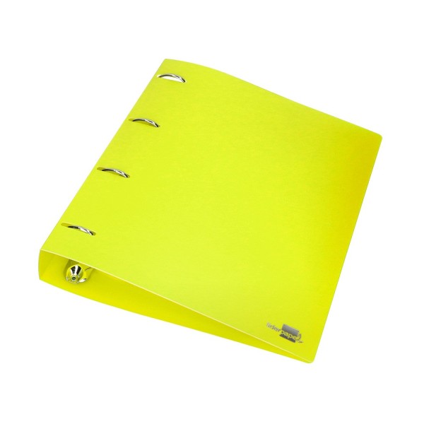 Carpeta liderpapel 4 anillas mixtas 40 mm polipropileno din a4 amarillo fluor opaco