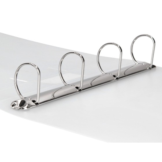 Carpeta liderpapel 4 anillas mixtas 40 mm polipropileno din a4 transparente