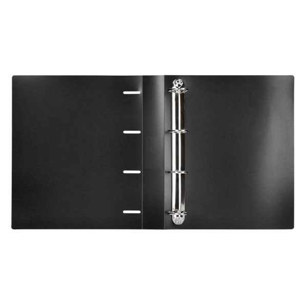 Carpeta liderpapel 4 anillas 40 mm mixtas polipropileno din a4 negro opaco