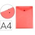 Carpeta liderpapel dossier broche polipropileno din a4 formato vertical con fuelle rojo translucido