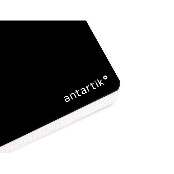Cuaderno espiral liderpapel a4 antartik tapa dura 80h 90gr cuadro 4mm con margen color negro