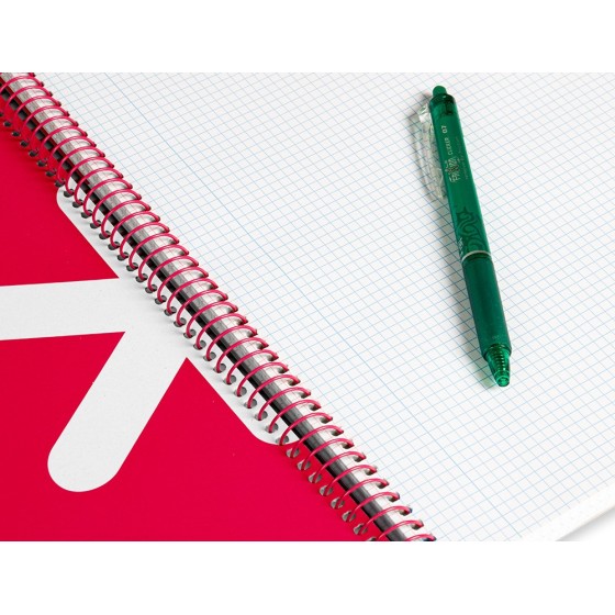 Cuaderno espiral liderpapel a4 antartik tapa dura 80h 90gr cuadro 4mm con margen color negro