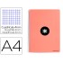 Cuaderno espiral liderpapel a4 antartik tapa dura 80h 90gr cuadro 4mm con margen color coral