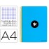 Cuaderno espiral liderpapel a4 antartik tapa dura 80h 90gr cuadro 4mm con margen color azul