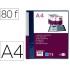 Carpeta liderpapel 80 fundas canguro pp din a4 azul translucido portada y lomo personalizable