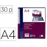 Carpeta liderpapel 30 fundas canguro pp din a4 azul translucido portada y lomo personalizable