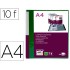 Carpeta liderpapel 10 fundas canguro pp din a4 verde translucido portada y lomo personalizable