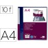 Carpeta liderpapel 10 fundas canguro pp din a4 azul translucido portada y lomo personalizable