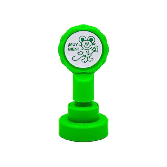 Sello artline emoticono muy bien color verde 22 mm diametro