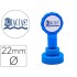 Sello artline emoticono gracias color azul 22 mm diametro