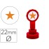 Sello artline emoticono estrella color oro 22 mm diametro