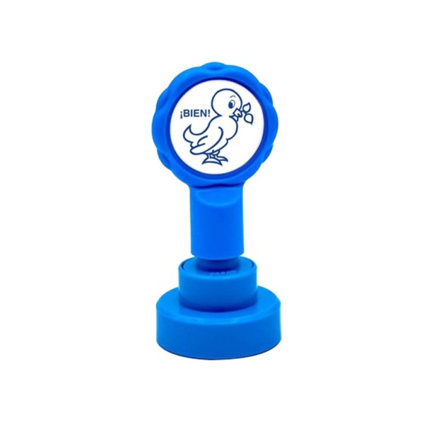 Sello artline emoticono bien color azul 22 mm diametro