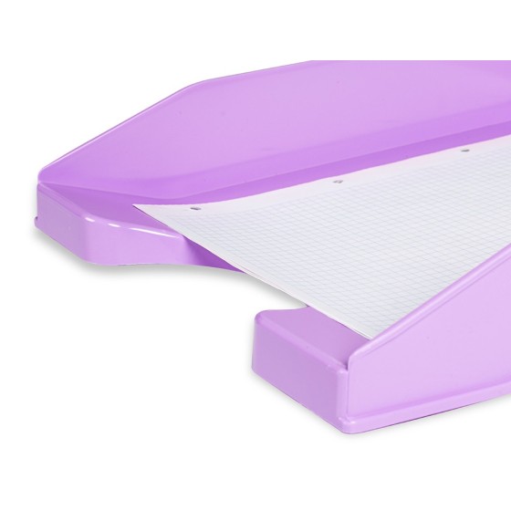 Bandeja sobremesa plastico q-connect lavanda opaco 240x70x340 mm